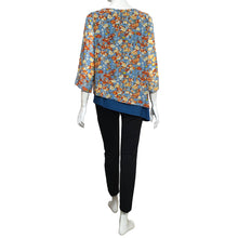 Load image into Gallery viewer, Joan Allen Floral Chiffon Asymmetric Blouse
