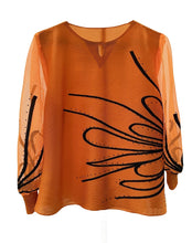 Load image into Gallery viewer, Co.lette Pleated blouse with Big flower print
