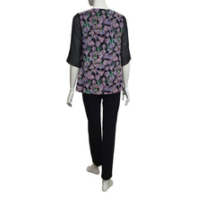 Load image into Gallery viewer, Joan Allen Floral Chiffon Overlay Blouse
