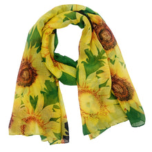 Load image into Gallery viewer, Printed Sunflower Shawl
