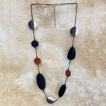Load image into Gallery viewer, Wood &amp; Coloured Stones Necklace
