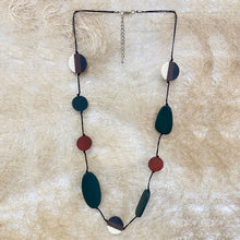 Load image into Gallery viewer, Wood &amp; Coloured Stones Necklace
