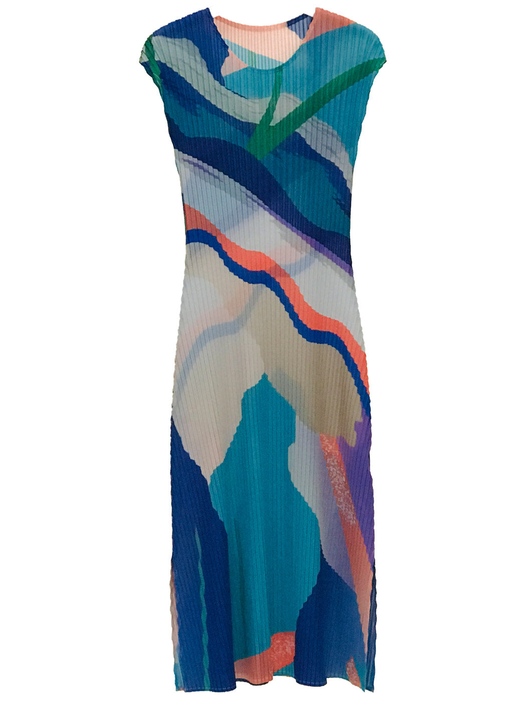 Co.lette Abstract-print Pleated Dress