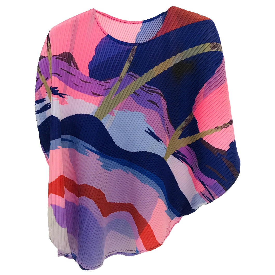 Co.lette Abstract-print Pleated Top