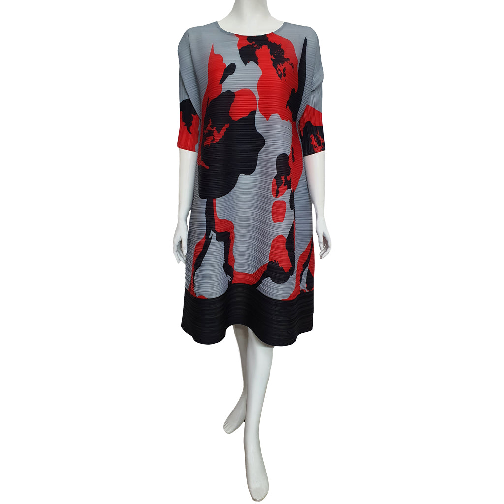 Co.lette Abstract Print Pleated Dress