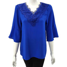 Load image into Gallery viewer, Joan Allen Lace V Neck Blouse
