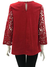 Load image into Gallery viewer, Joan Allen Lace Sleeves Blouse
