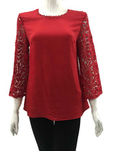 Load image into Gallery viewer, Joan Allen Lace Sleeves Blouse
