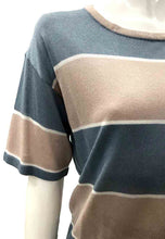 Load image into Gallery viewer, Joan Sports Color block Stripes Knit Top
