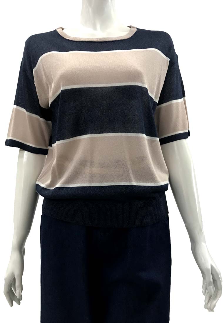 Joan Sports Color block Stripes Knit Top