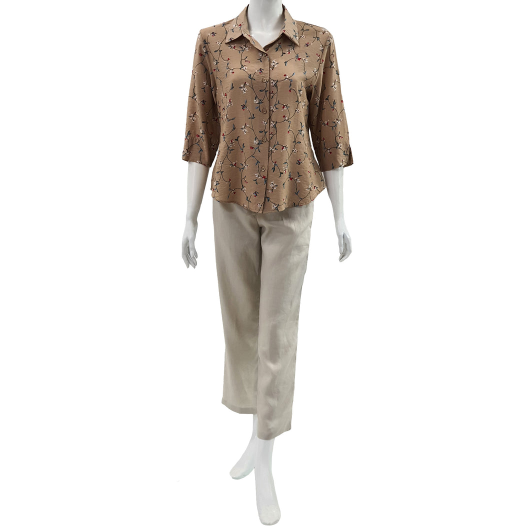 Anne Kelly Classic Collar Floral Blouse
