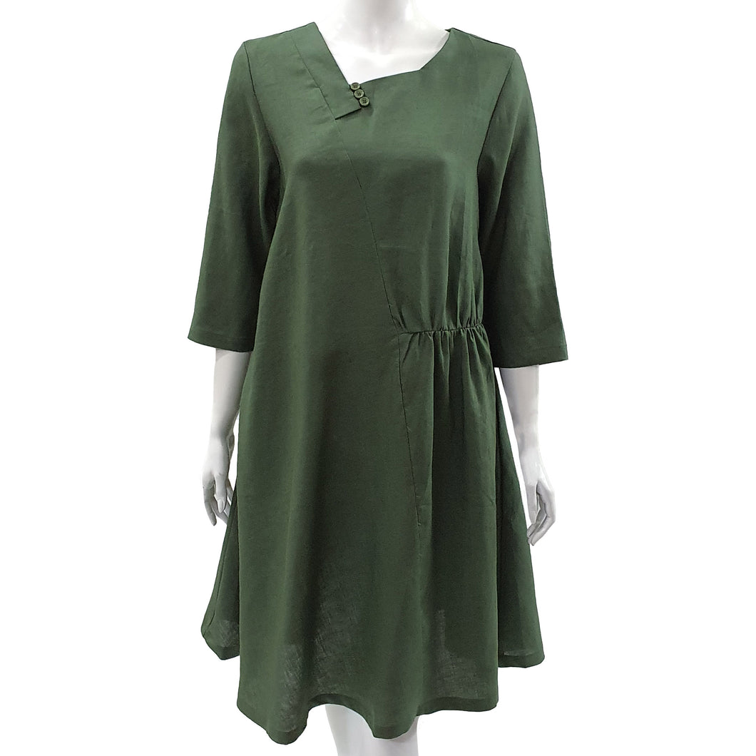Anne Kelly Linen 3/4 Sleeve Dress