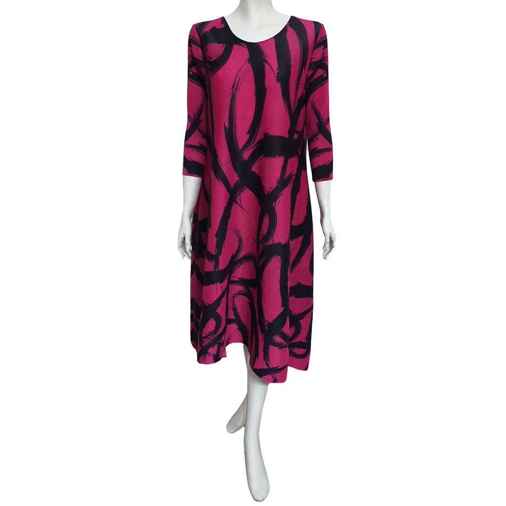 Co.lette Abstract Print Pleated Dress