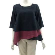 Load image into Gallery viewer, Anne Kelly Linen Colour Block Blouse
